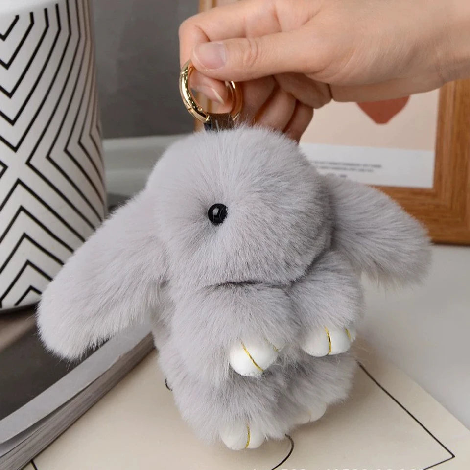 Women's Rabbit Fur Keychain